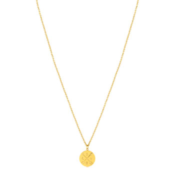 Collier acier doré jaune Love 47 cm.