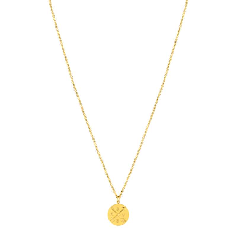Collier acier doré jaune Love 47 cm. - vue 2