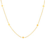 Collier acier doré jaune 47 cm - vue 1