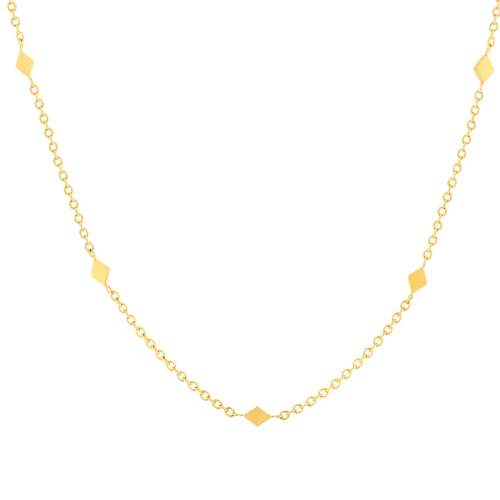 Collier acier doré jaune 47 cm