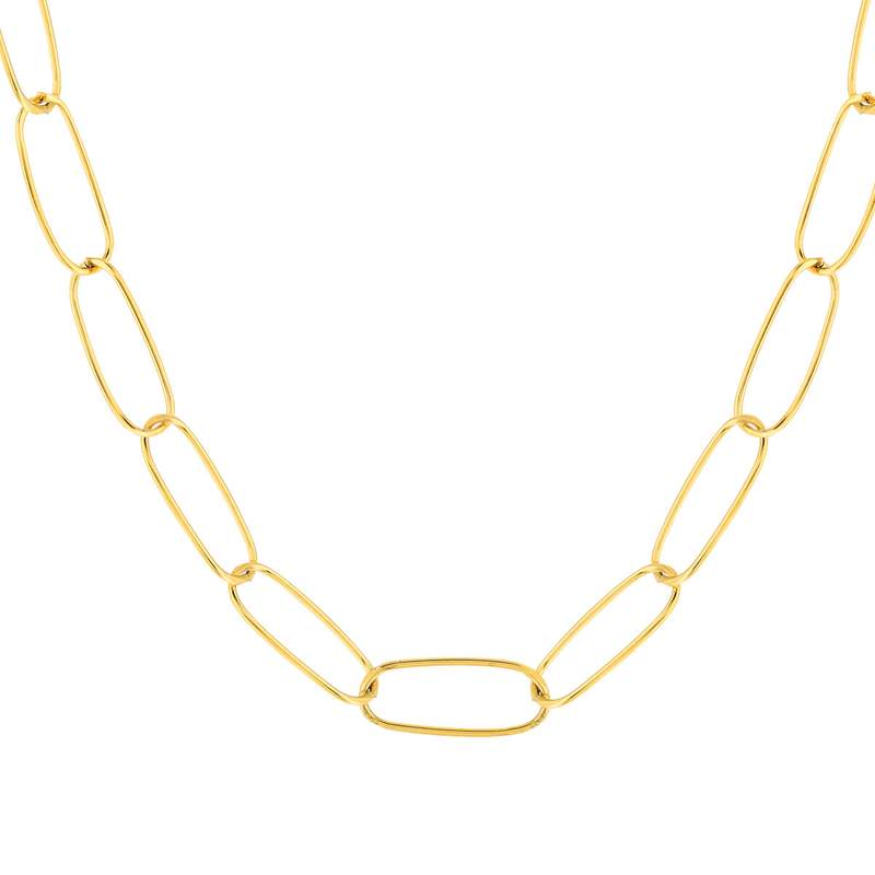 Collier acier jaune 50 cm - vue 1