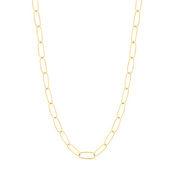Collier acier jaune 50 cm