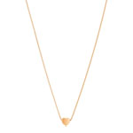 Collier acier rose coeur 45 cm - vue 2