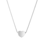 Collier acier coeur 45 cm - vue 1