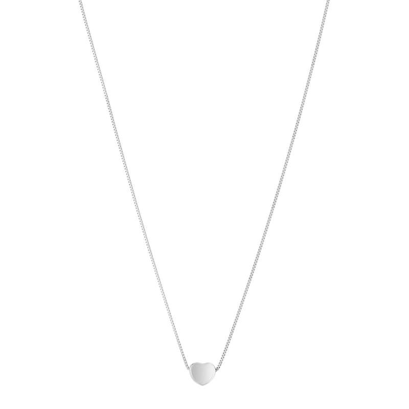 Collier acier coeur 45 cm - vue 2