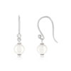 Boucles d'oreilles pendants argent 925, perles de culture de Chine, zirconias. - vue V1