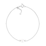 Bracelet argent 925 perle de culture zirconias 19 cm - vue 1