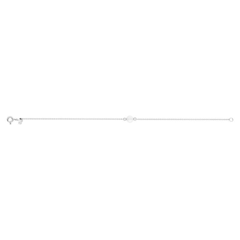 Bracelet argent 925 perle de culture zirconias 19 cm - vue 2