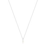 Collier argent 925 zirconias perles de culture de Chine 45 cm - vue 2