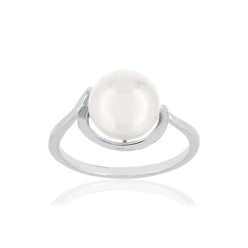 Bague argent 925, perle de culture de Chine.