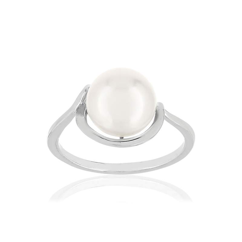 Bague argent 925, perle de culture de Chine. - vue 1