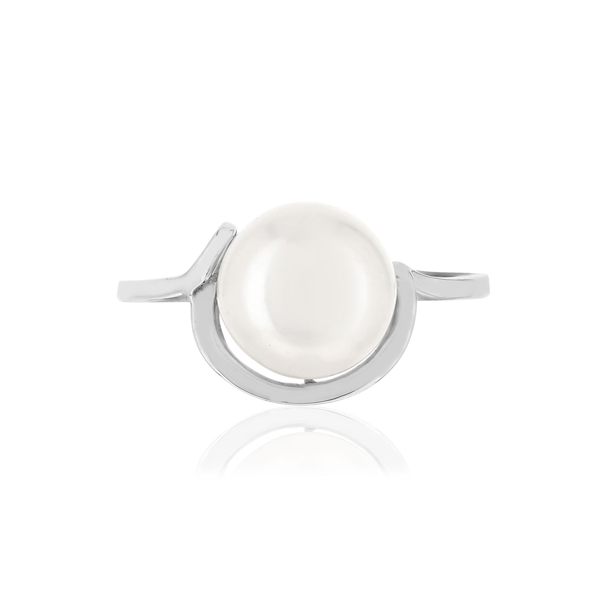 Bague argent 925, perle de culture de Chine. - vue 3