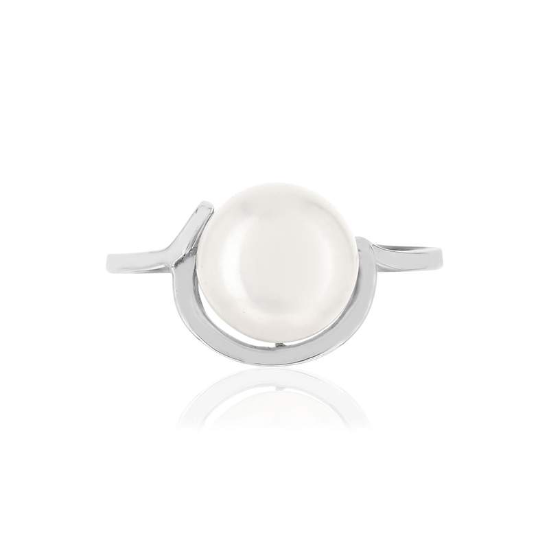 Bague argent 925, perle de culture de Chine. - vue 3