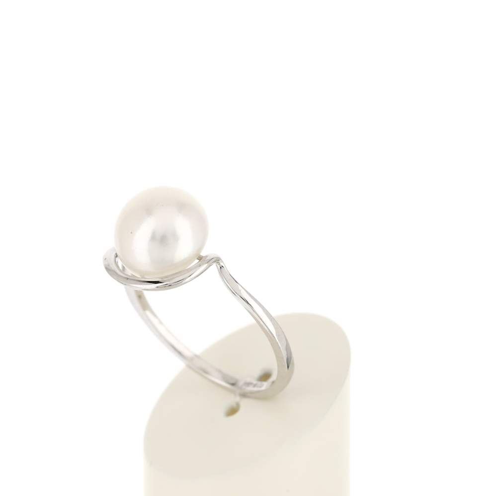 Bague argent 925, perle de culture de Chine. - vue 4