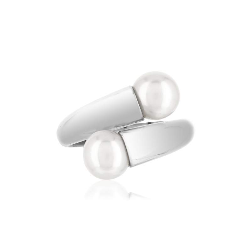 Bague argent perles de culture de chine - vue 3