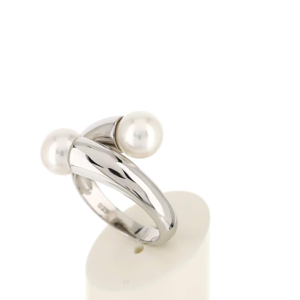 Bague argent perles de culture de chine - vue 4