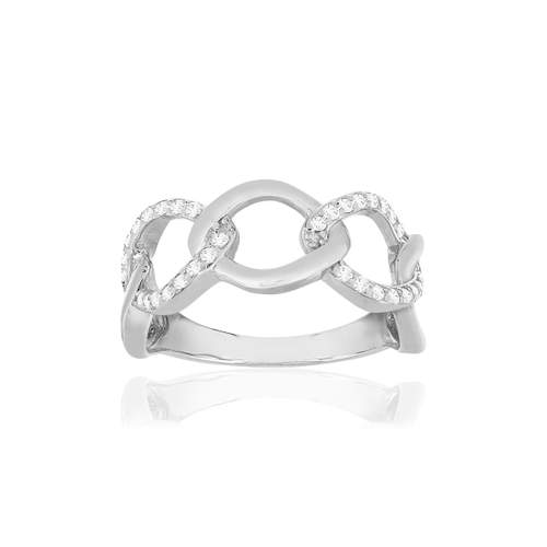 Silver zirconia ring