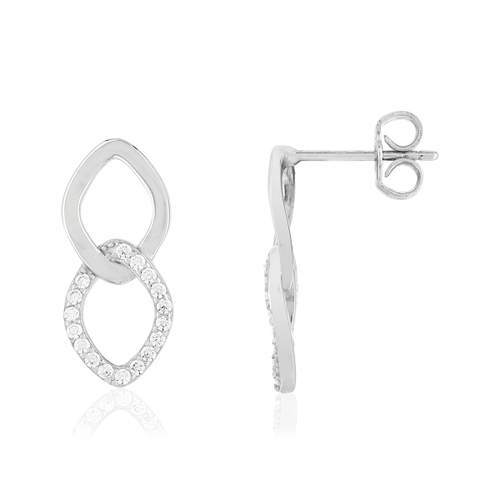 Boucles d'oreilles argent zirconias
