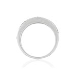 Bague argent 925, zirconias. - vue 2