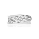Bague argent 925, zirconias. - vue 3