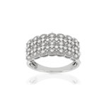 Bague argent 925, zirconias. - vue 1