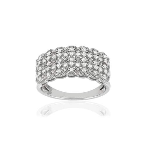 925 silver ring, zirconias.