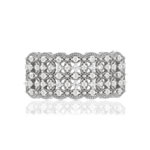 Bague argent 925, zirconias. - vue 3