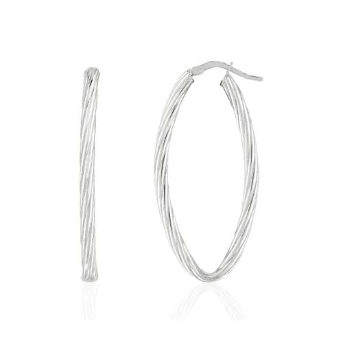 Creoles ovales argent 925