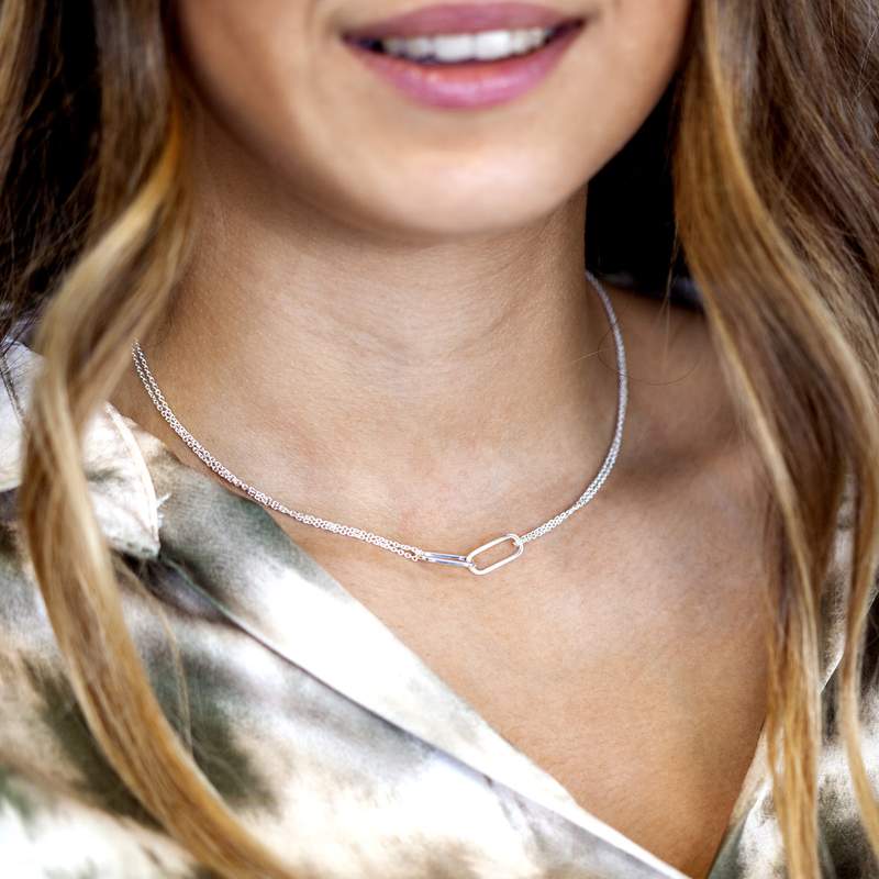 Collier argent 925 45 cm - vue porté 1