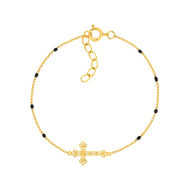 Bracelet plaqué or croix