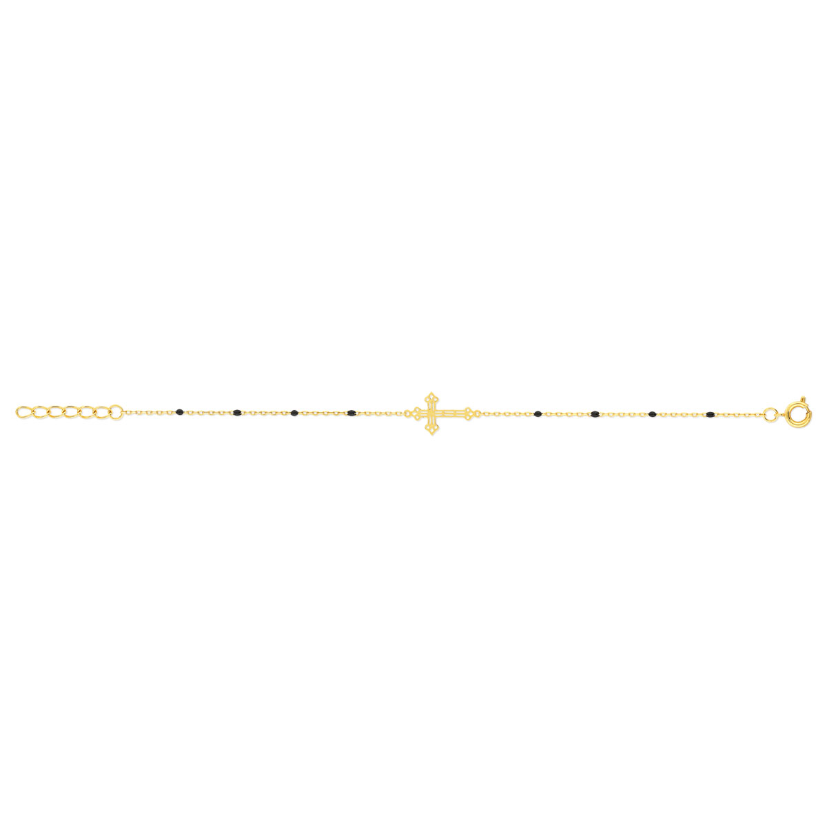 Bracelet plaqué or croix - vue 2