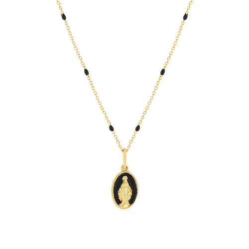 Collier or jaune 375 vierge miraculeuse