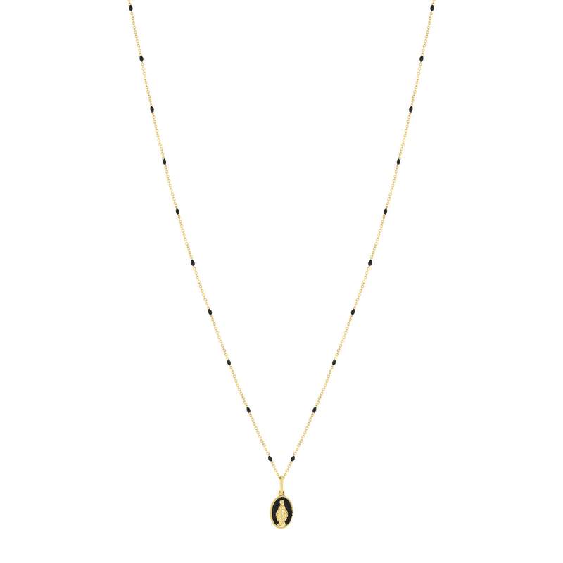 Collier or jaune 375 vierge miraculeuse - vue 2