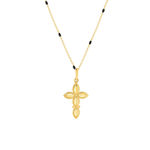 Collier or jaune 375 croix - vue 1