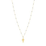 Collier or jaune 375 croix - vue 2