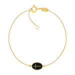 Bracelet or jaune 375 croix - vue 1