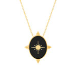 Collier plaque or etoile - vue 1