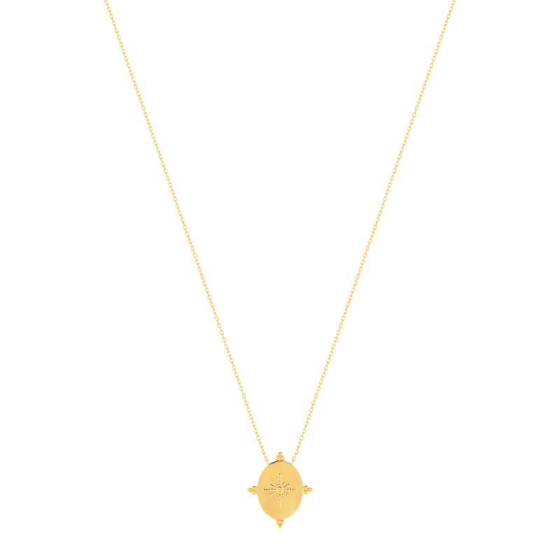 Collier plaque or etoile - vue D1