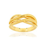 Bague plaque or - vue 1