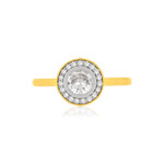 Bague plaqué or 2 tons zirconias - vue 3