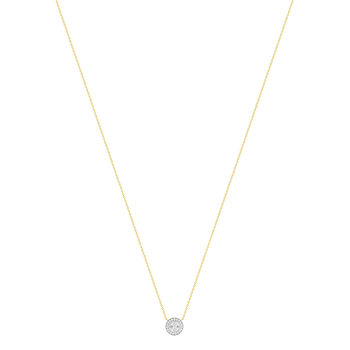 Collier plaque or 2 tons zirconias