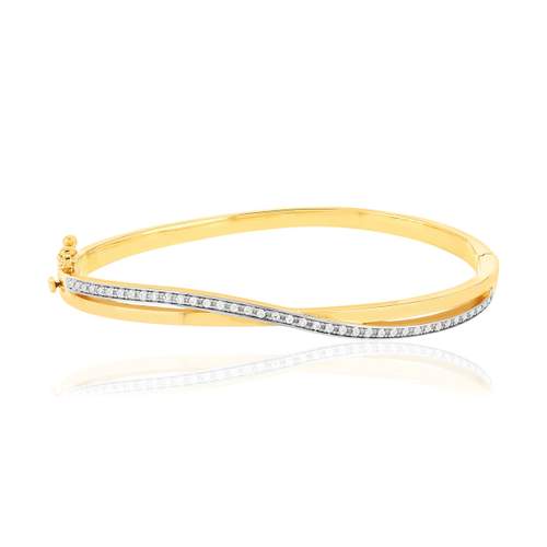Bracelet plaque or 2 tons zirconias 60mm