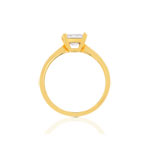 2-tone zirconia gold plate ring - view 2