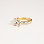 2-tone zirconia gold plate ring - view D4