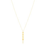 Collier or jaune 750 motif pastille 42 cm - vue 2