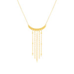 Collier or jaune 750 chainnettes en pampille 42 cm - vue 1