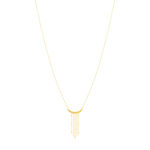 Collier or jaune 750 chainnettes en pampille 42 cm - vue 2