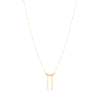 Collier or jaune 750 chainnettes en pampille 42 cm