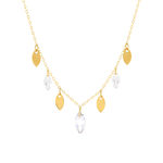 Collier or jaune 750 zirconias 42 cm - vue 1