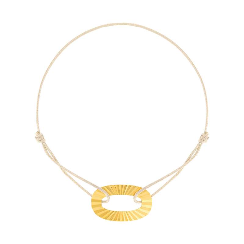 Bracelet or jaune 750 cordon - vue 1